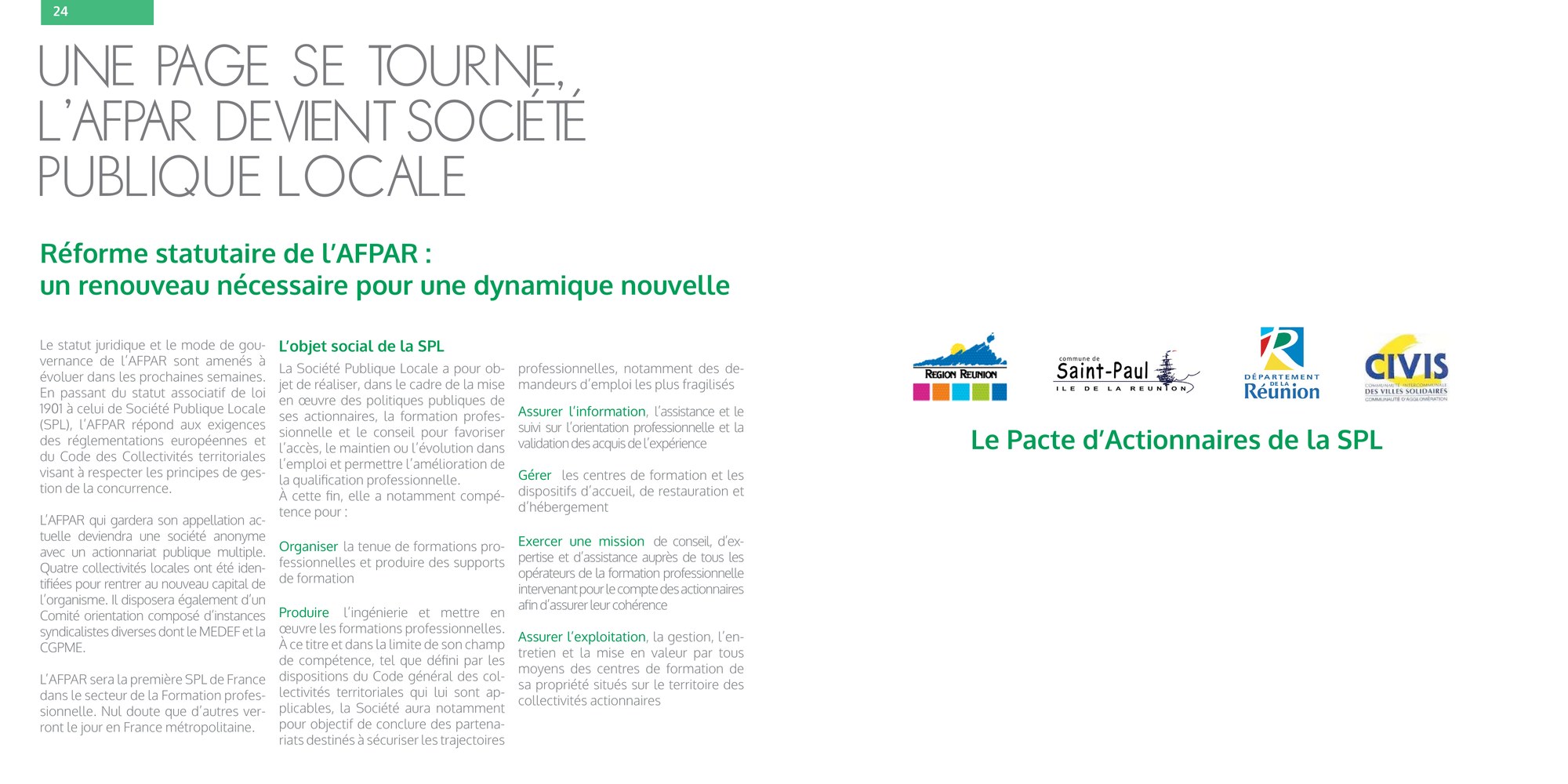 Page 24, la SPL AFPAR