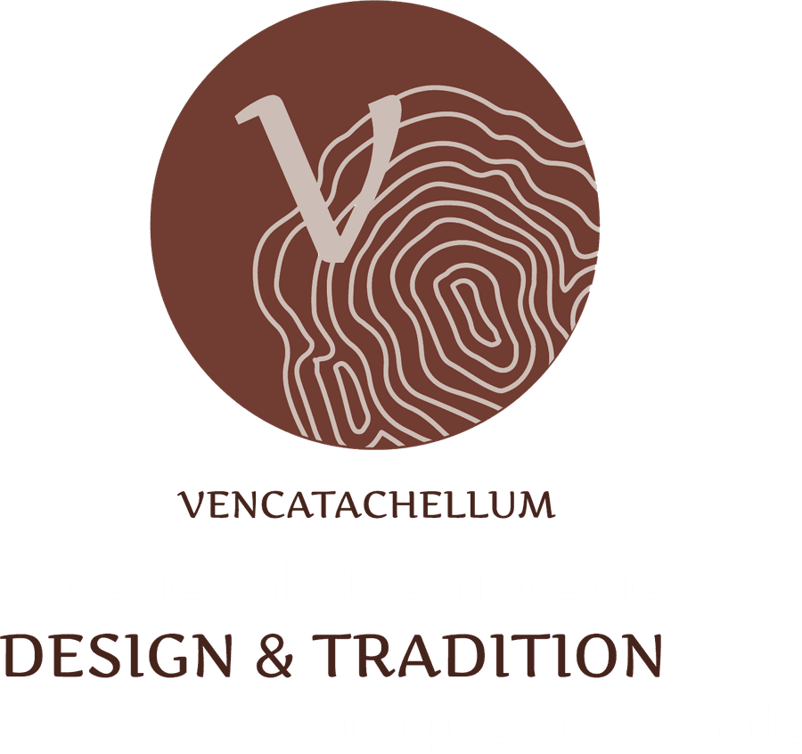 Version disque brun, V et veines clairs, texte en dessous